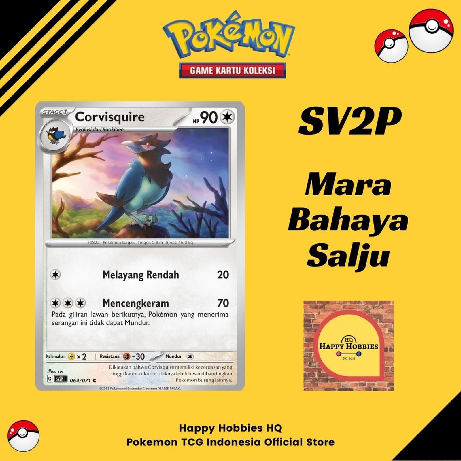 Pokemon TCG Indonesia SV2P 064/071 Corvisquire C
